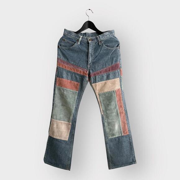 STEAL! 1990s Hysteric Glamour Asymmetrical Patchwork Jeans